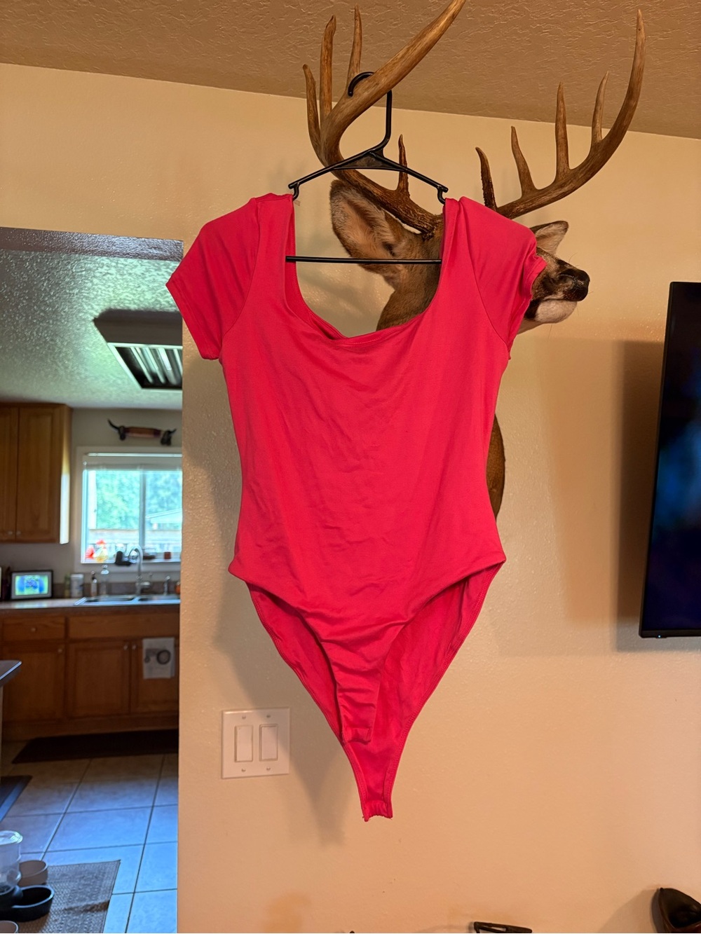 Bright Pink Short Sleeve Bodysuit